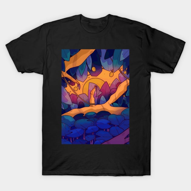 The deep blue forest T-Shirt by Swadeillustrations